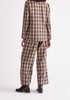 Paisie Belted Plaid Blazer in Green, Brown and Pink Tones Back